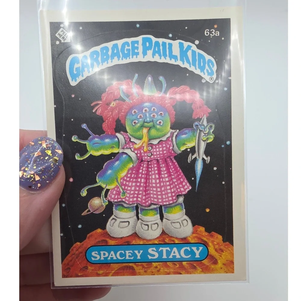 Topps Garbage Pail Kids OS2 Spacey Stacy 63a Fair 1985 Series 2 Card